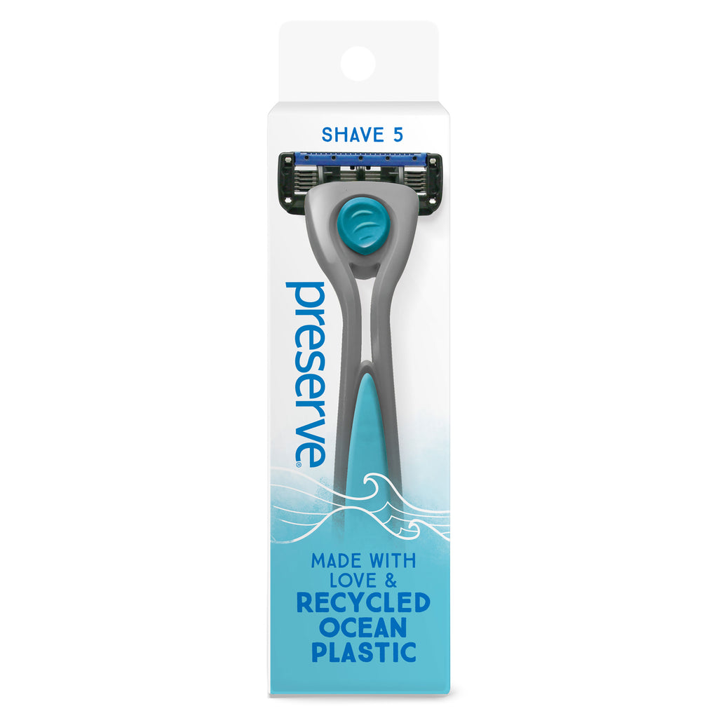 POPi Shave 5 Razor System in Recycled Paperboard Package | Handle & 1 Blade - Case of 144