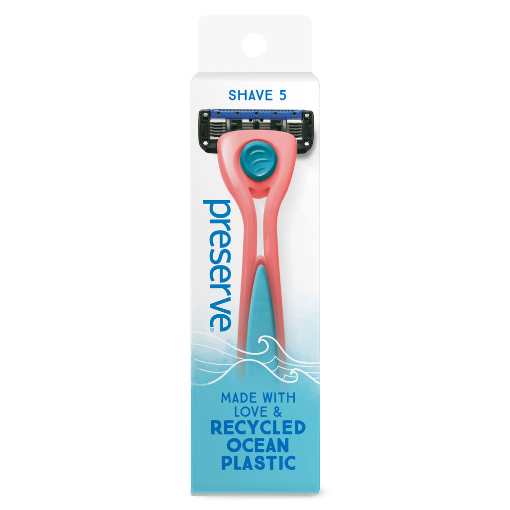 POPi Shave 5 Razor System in Recycled Paperboard Package | Handle & 1 Blade - Case of 144